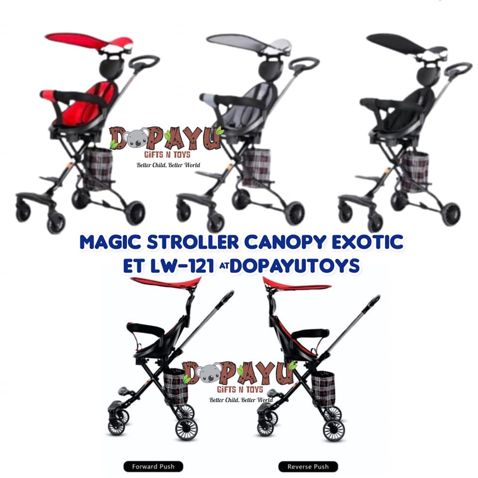 MAGIC STROLER EXOTIC LW121 CANOPY TRAVELLER TRIKE RODA 4 KERETA DORONG