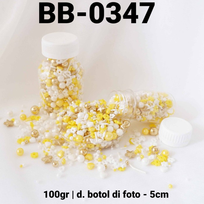 

BB-0347 SPRINKLES SPRINKLE SPRINGKEL 100GR MUTIARA GOLD PUTIH KUNING BERKUALITAS