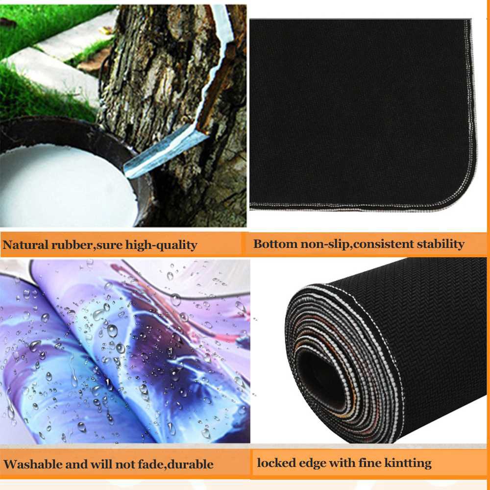 Pro1 Mouse Pad Gaming Rubber Lebar Motif Alas Keyboard Mousepad Gaming XL - XXL Desk Mat Anti Slip MPRO1