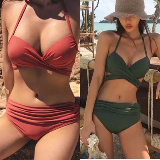 Butterfly bikini atau baju renang dengan tali panjang dililit ke pinggang cd pants highwaist
