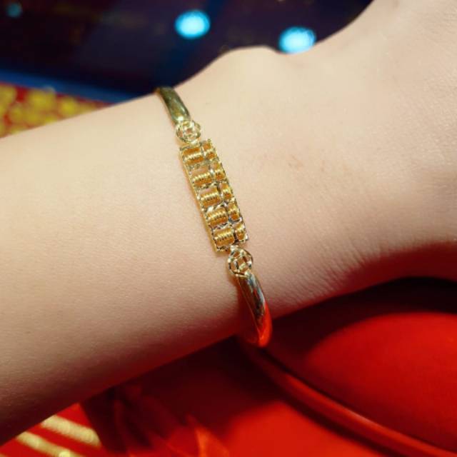 Gelang tangan sempoa emas 916