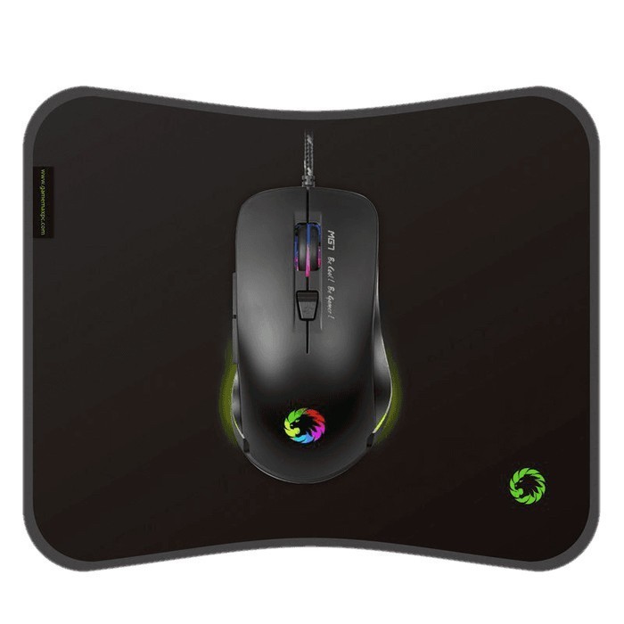 GAMEMAX MG7 2in1 COMBO GAMING MOUSE RAINBOW COLOR with MOUSEPAD