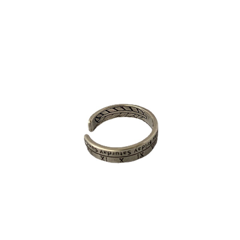 Set Cincin Model Angka Romawi Gaya Retro