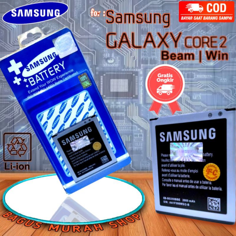 Baterai Batre Battery Original Samsung Galaxy Core 2 G355 GALAXY WIN / I8552 GALAXY BEAM / I8530