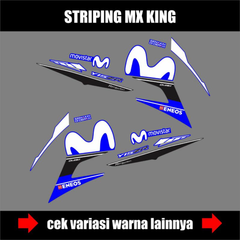 Striping Stiker Motor MX king 150 Movistar ( 1 Set )