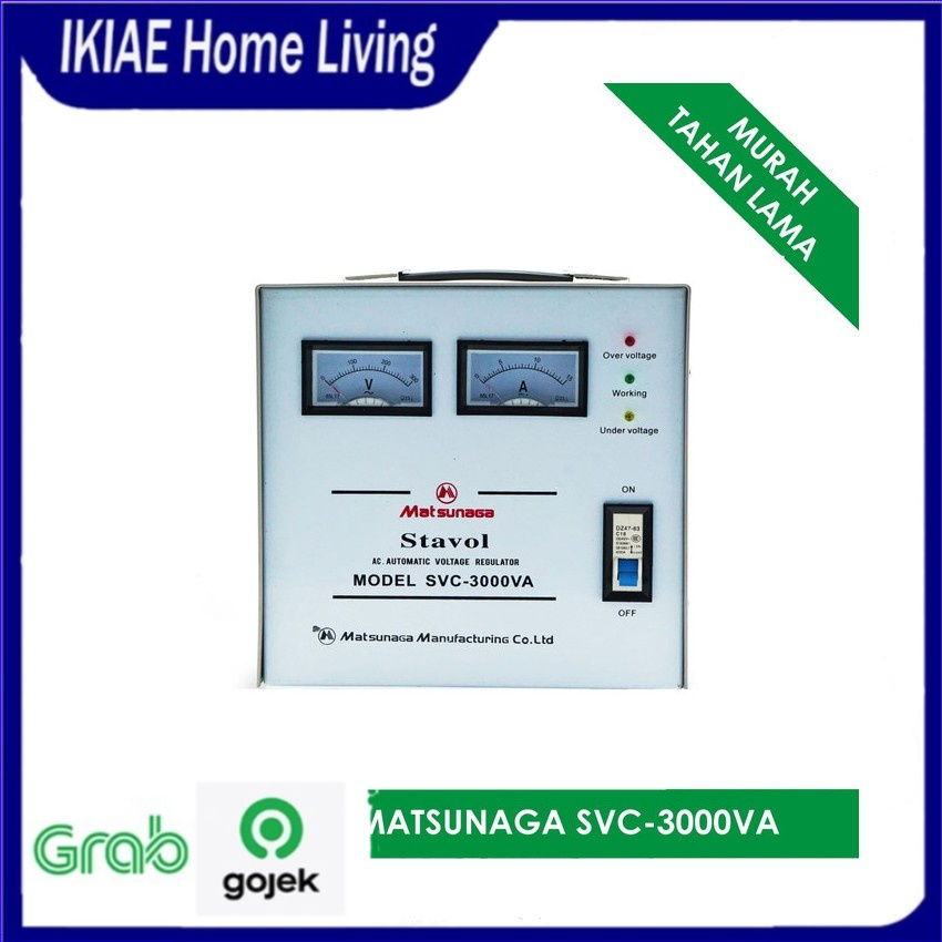 Matsunaga Stavolt SVC 3000W / Stabilizer SVC 3000VA MTS / 3000 Watt