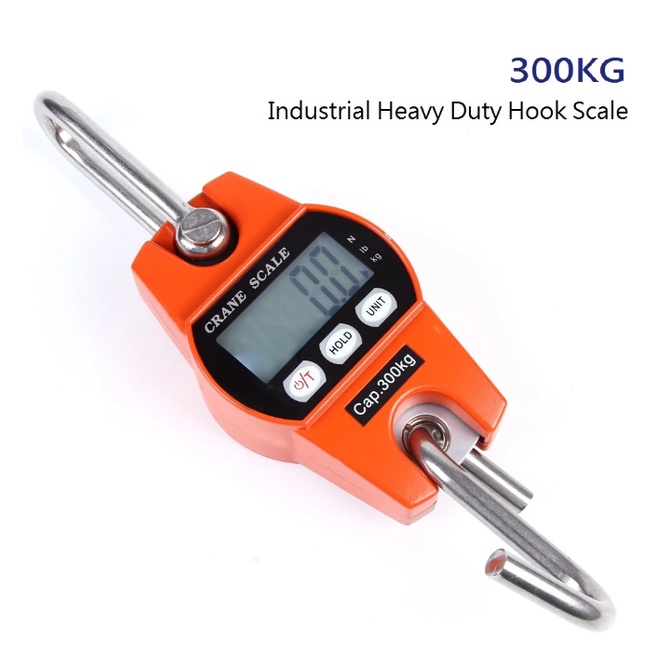 Timbangan Digital Gantung ORI / Crane Scale 300kg Digital LED Orange LCD Smart Crane Hook Scale Hanging 300Kg