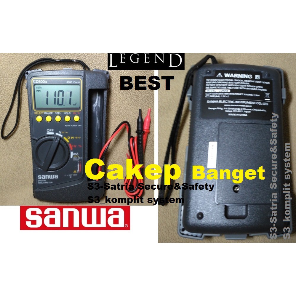Jual Multitester Sanwa CD800a Legend/ Multimeter / Multi tester best