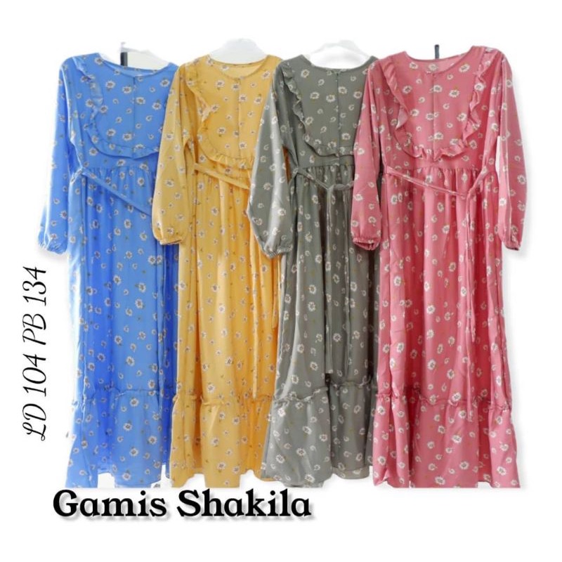 Gamis shakila motif premium