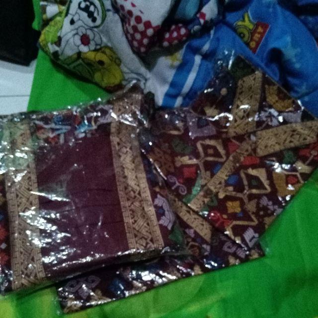 Kemeja Atasan 066 142 300 Batik Hem Anak Songket Seragam Keluarga Katun