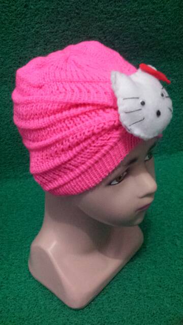 ☆ Rajut turban bayi lucu hellokitty