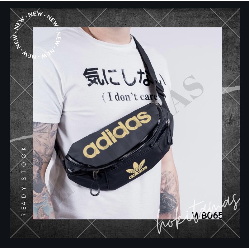 READY STOCK!! WAISTBAG ADIDAS WATERPROOF/TAS UNISEX PRIA WANITA/TAS PINGGANG IMPORT