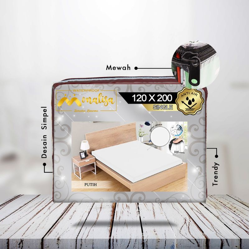 MONALISA Sprei Waterproof 180x200 King Size anti ompol-2