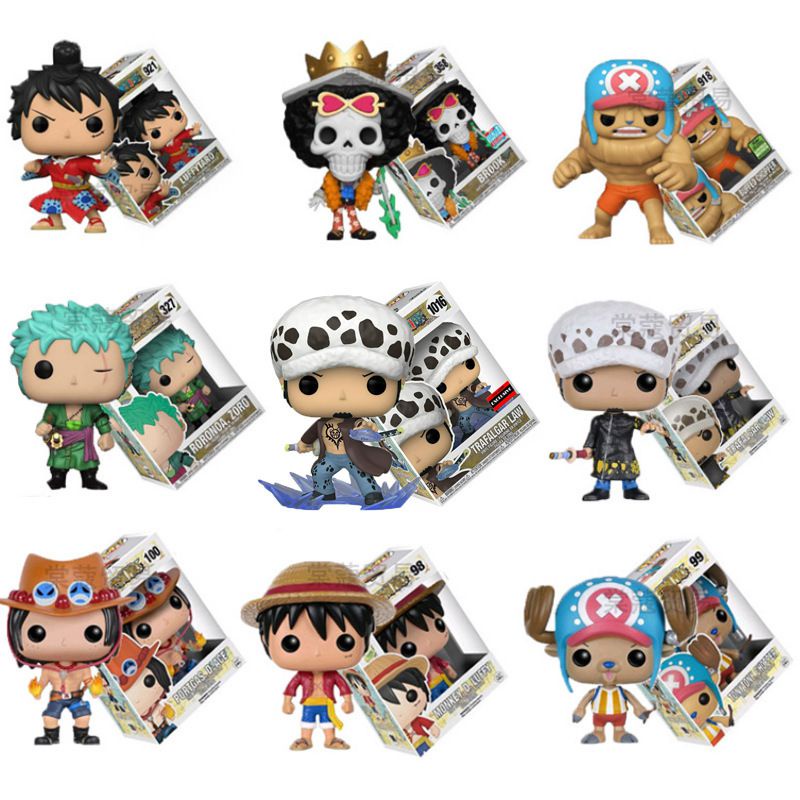 NEW!! FUNKO POP One Piece BROOK Buffed Chopper with box Model Figure Collectible Model Toy for gift