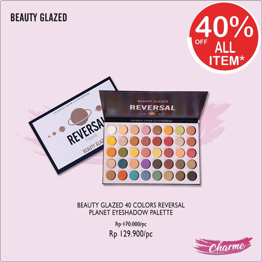 (READY &amp; ORI) Beauty Glazed 40 Colors Reversal Planet Pigmented Shimmer Eyeshadow Pallete - B71 B 71