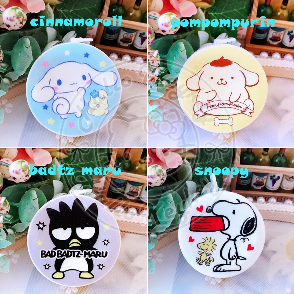 meteran cinnamoroll pompompurin badtz maru snoopy