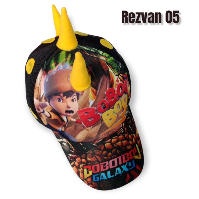 TOPI ANAK KARAKTER BOBOIBOY TANDUK,TOPI ANAK PRINT DEPAN ,TOPI ANAK USIA 2-7TAHUN-BOBOIBOY .12