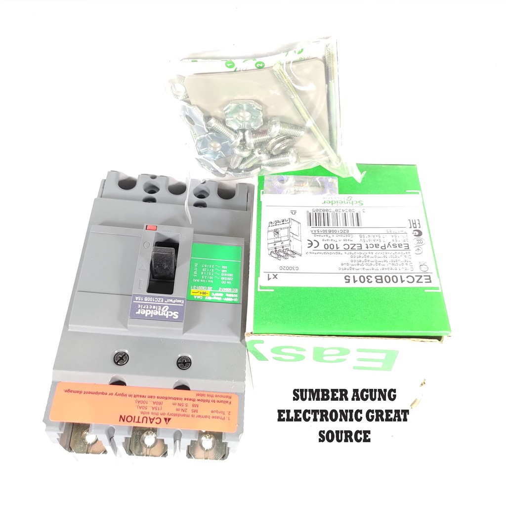 EZC100B3015 Easy Pact EZC 100 15A 3P 3Pas 3Phase Breaker