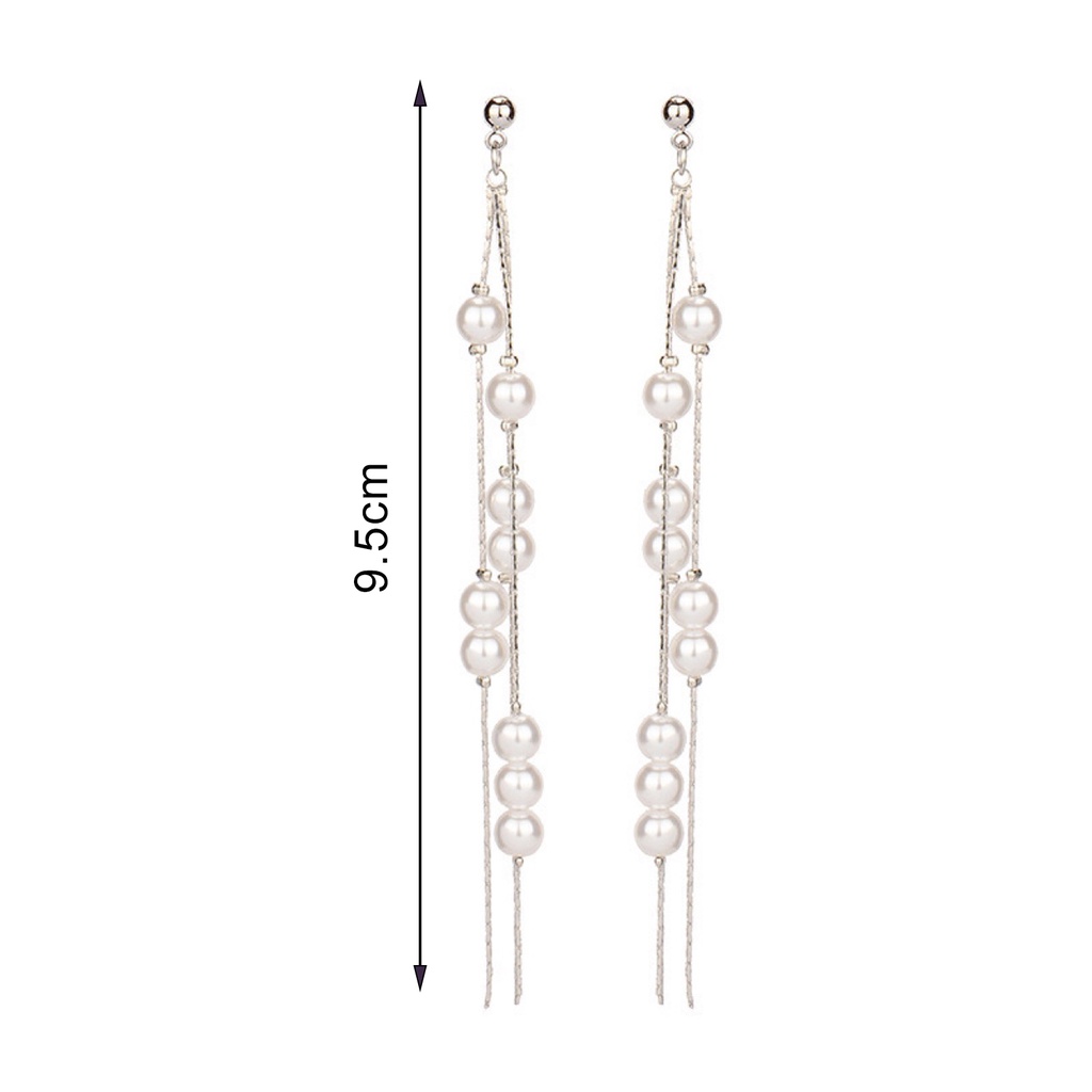 Hu Hu Hu Hu Hu Alat Bantu Pasang Kacamata♡ 1 Pasang Anting Gantung Panjang Model Rumbai Bahan Alloy Aksen Berlian Imitasi Untuk Wanita