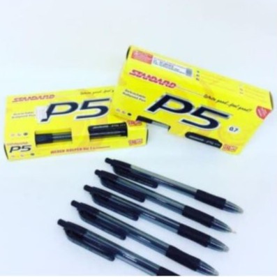 

Pulpen Standard P-5 Bolpen Cetek 0.7mm Per Lusin