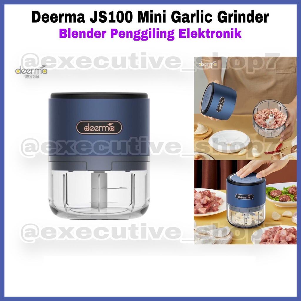 Deerma JS100 Mini Garlic Grinder - Blender Penggiling Elektronik