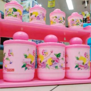 7in1 Rak bumbu Lion Star duduk + gantung kitchen set tempat garam gula