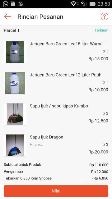 Jerigen Baru Green Leaf 2 Liter Putih