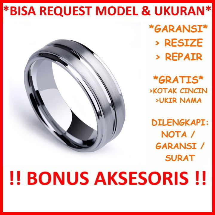 Bisa Pesan Model Garansi Silver Asli Cincin Kawin Perak Tunangan Nikah Gratis Tulis Ukir Nama Id132