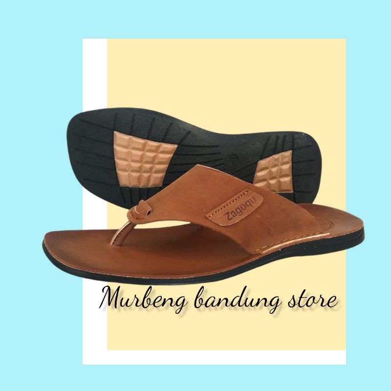 sandal jepit full kulit asli terbaru