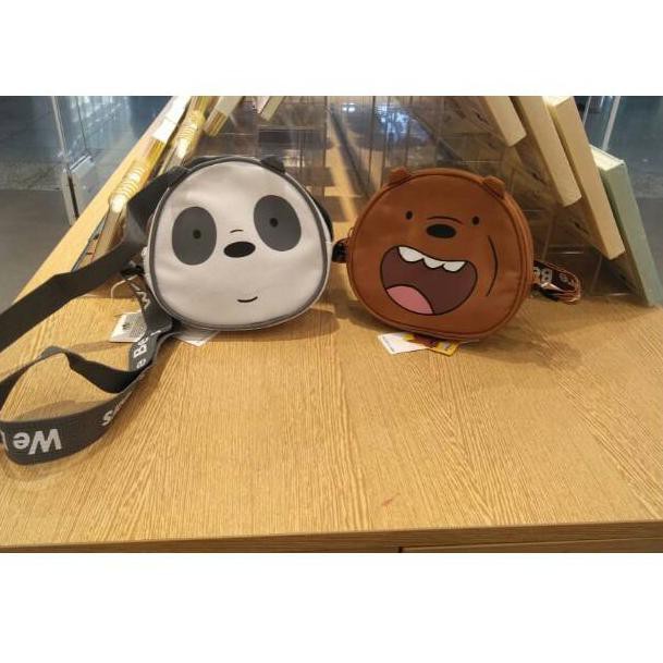 heo-73 MINISO X WE BARE BEARS 3WRN. WBB SLING BAG. Tas selempang miniso murah. Ready surabaya °•.¸¸