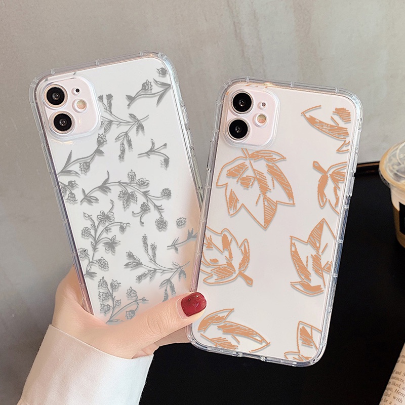 REALME Case Motif Lukisan Daun Untuk OPPO A74 A54 A94 A93 A57 A59 A8 A83 A9 F1S A39 A15 A15S A53 A32 A33 S A37 A35 A16 A16S A54S A52 A9 A7 2020 A7