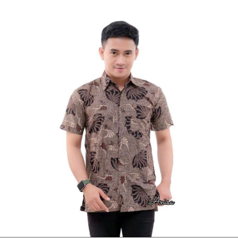 Kemeja hem batik printing m l xl