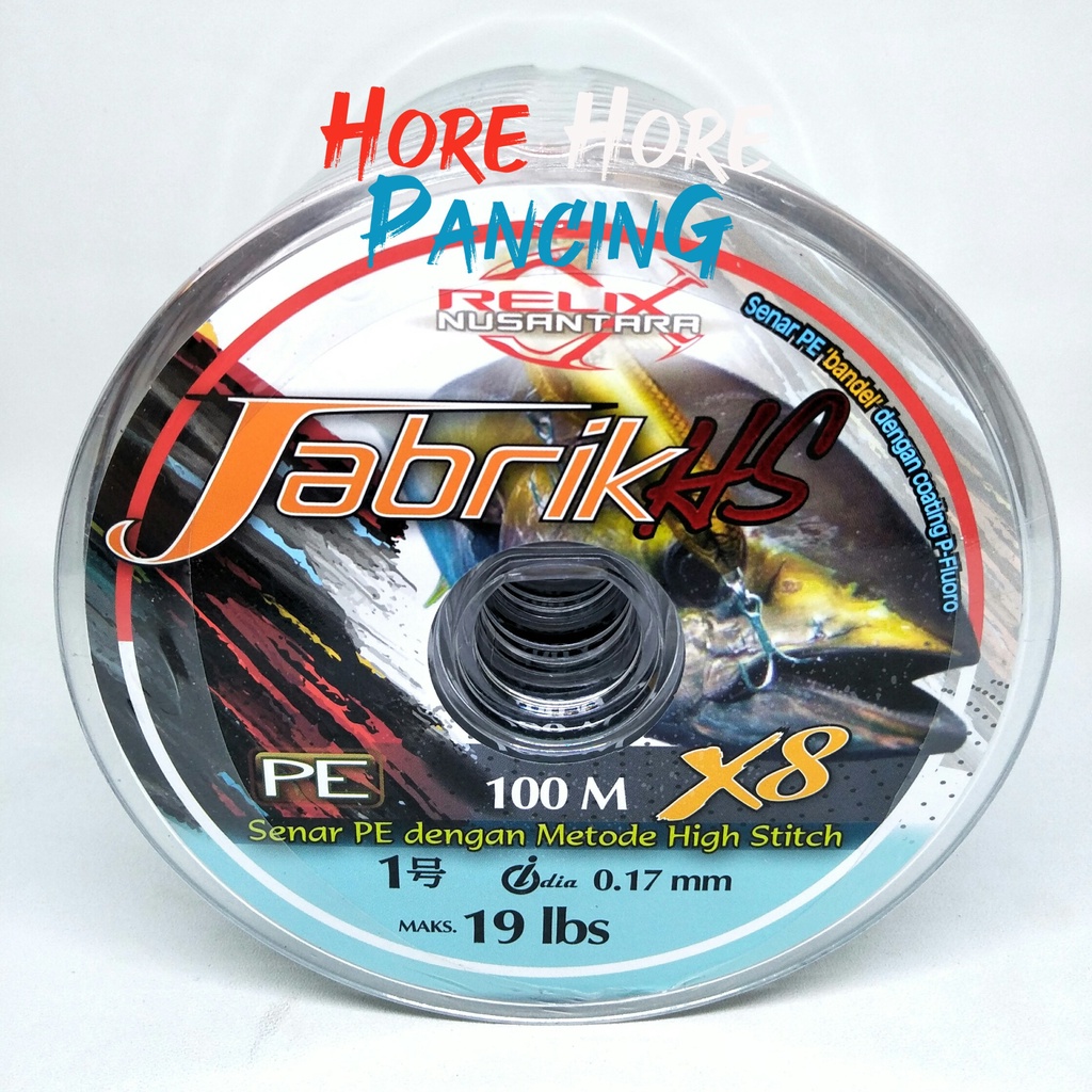 PE 1 Jabrik HS Connecting 100m Konecting Senar Pancing Relix Nusantara