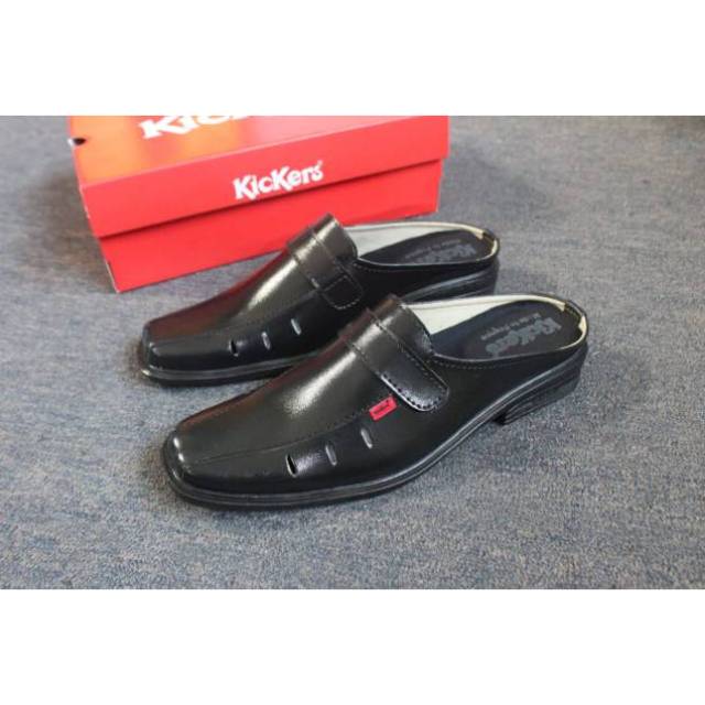 Best Product - Sepatu Pantofel Hitam Coklat Pria Tanpa Tali Pendek Kulit Swedian Formal Kerja Kantor