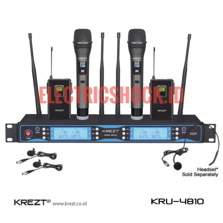 MIC WIRELESS KREZT KRU 4810 ( PEGANG+CLIP ON)