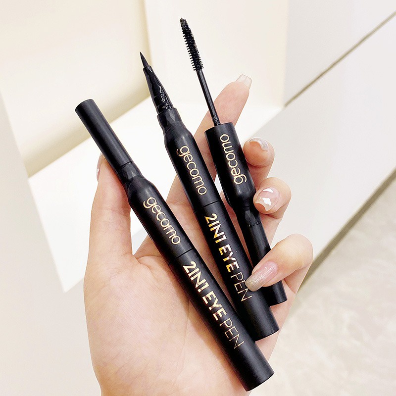 Murah &amp; Terpopuler Gecomo 2in1 eye pen Eyeliner +  Mascara Waterproof