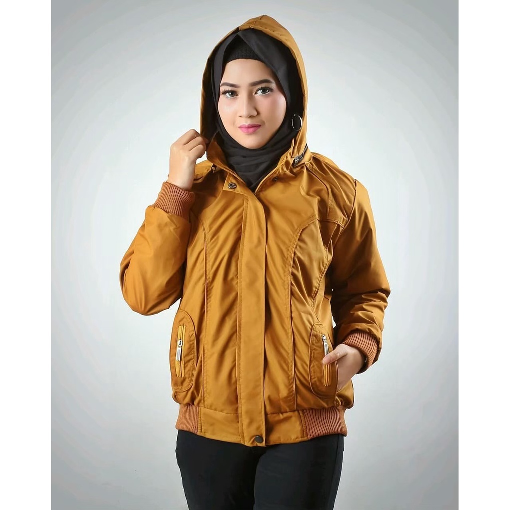 JAKET PARASUT WANITA OLAHRAGA JOGGING LARI WATERPROOF