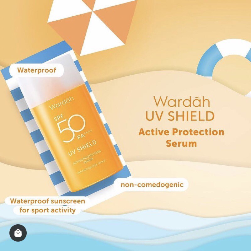 WARDAH UV SUNSCREEN SUNBLOCK SHIELD ACTIVE PROTECTION SERUM SPF 50 PA++ 35ML