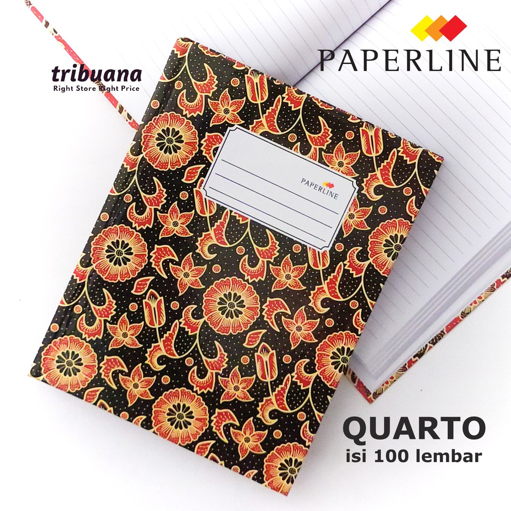 Buku Tulis Hard Cover Buku Quarto 100 Lembar Paperline Shopee Indonesia