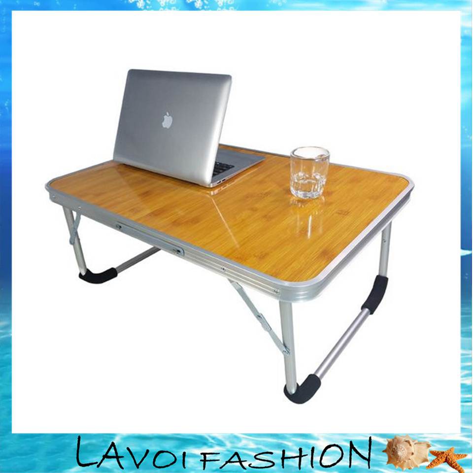 LAVOI Meja  Laptop  Lipat Portable  Aluminium Kayu  62x42x27cm 