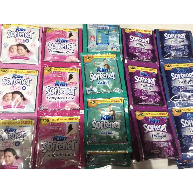 Softener Soklin 6 Sachet  Gratis 1 Sachet / Softener Soklin 14 Sachet