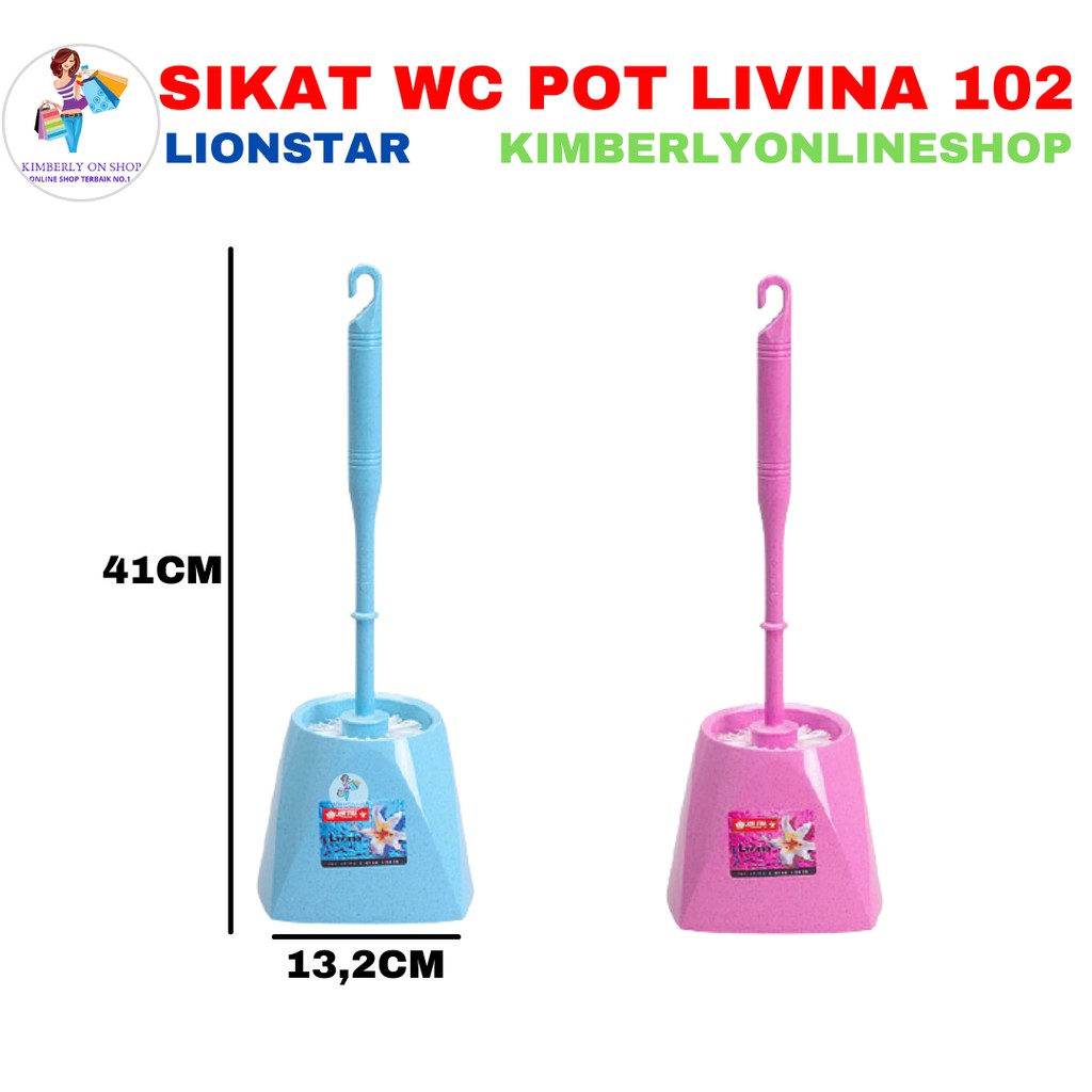 Sikat WC Tatakan-Livina Toilet Brush NO. 102 W/ POT-Lion Star BO-2