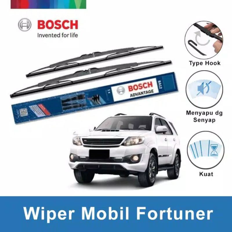 Paket Wiper Bosch Advantage Mobil Fortuner 2004