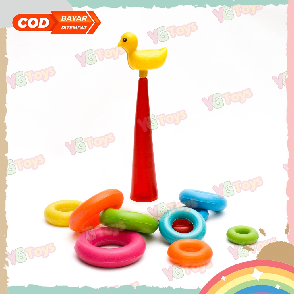 YGtoys Mainan Susun Donat Jumbo Ring Donat Bebek 10 Susun Edukasi Edukatif