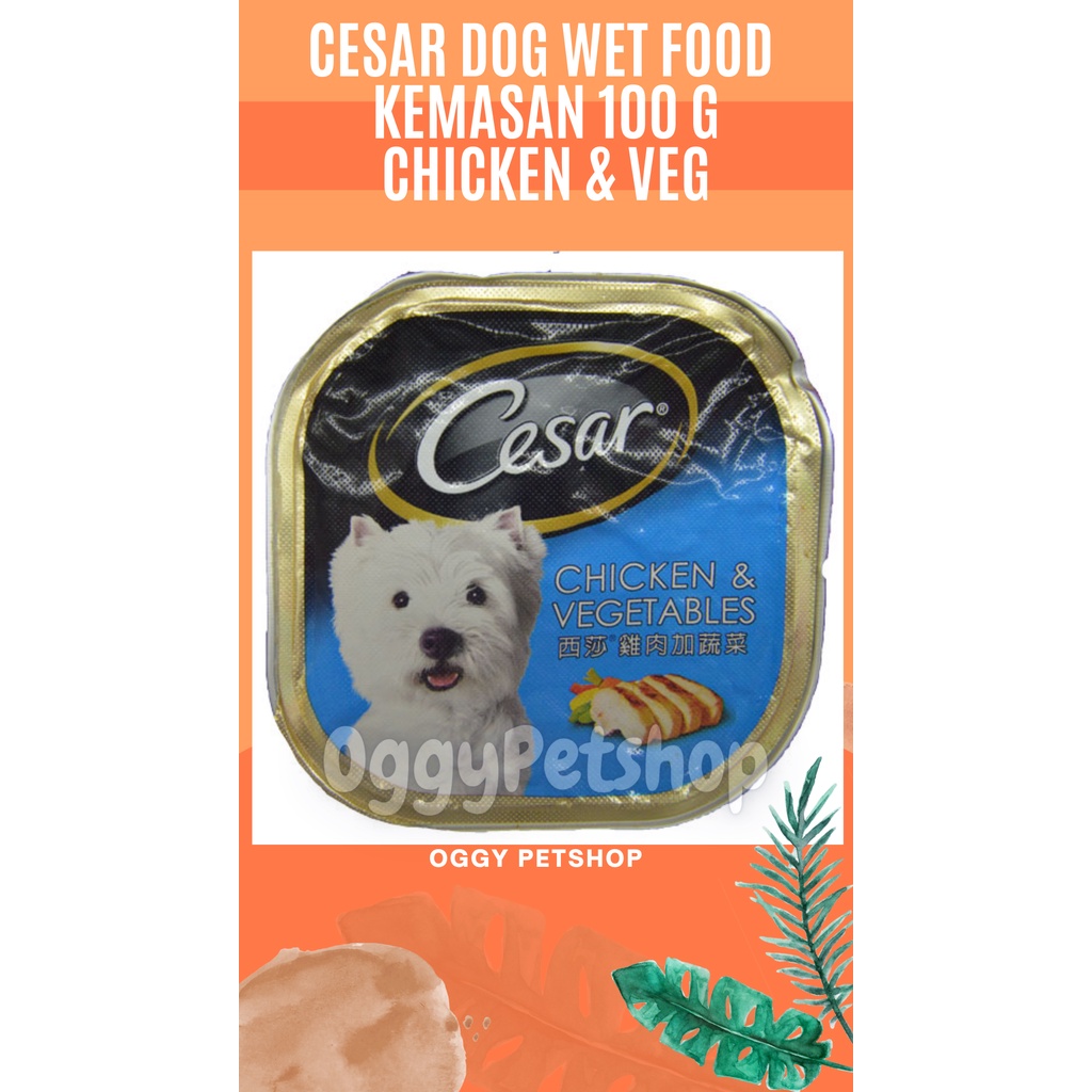 Cesar Wet Dog Food Kemasan Kaleng 100gr - Makanan Anjing Basah