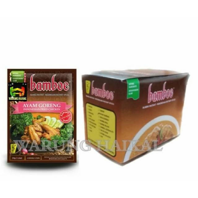 

1 BOX (24pcs) BUMBU AYAM GORENG BAMBOE - BUMBU INSTAN AYAM GORENG - MEMBELI 1 BOK LEBIH MURAH