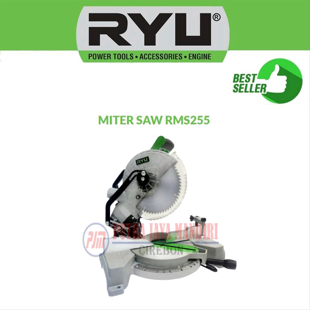 Ryu RMS 255 Mesin Potong Alumunium Kayu Miter Saw 10 Inch Miter Saw 10&quot; / Mitre Gergaji Pigura Alumunium Potong Alumunium Kayu 10 Inch