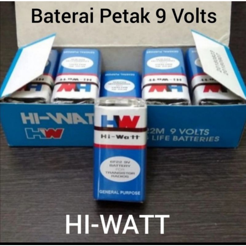 Baterai petak 9 Volt batre baterai segi empat petak