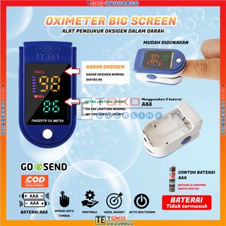 [COD] Portable Oksimeter Fingertip Oximeter LED Display Blood Oxygen Pulse Rate Monitor