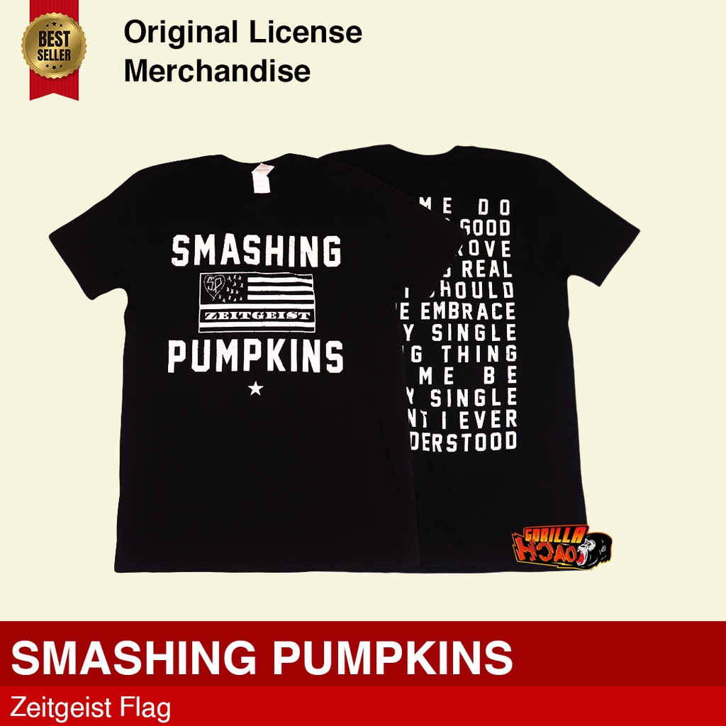 Kaos Baju Tshirt Rock Musik SMASHING PUMPKINS Original Zeitgeist Flag